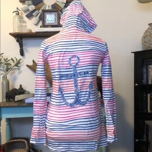 Lilly Pulitzer anchor hooded sweatshirt